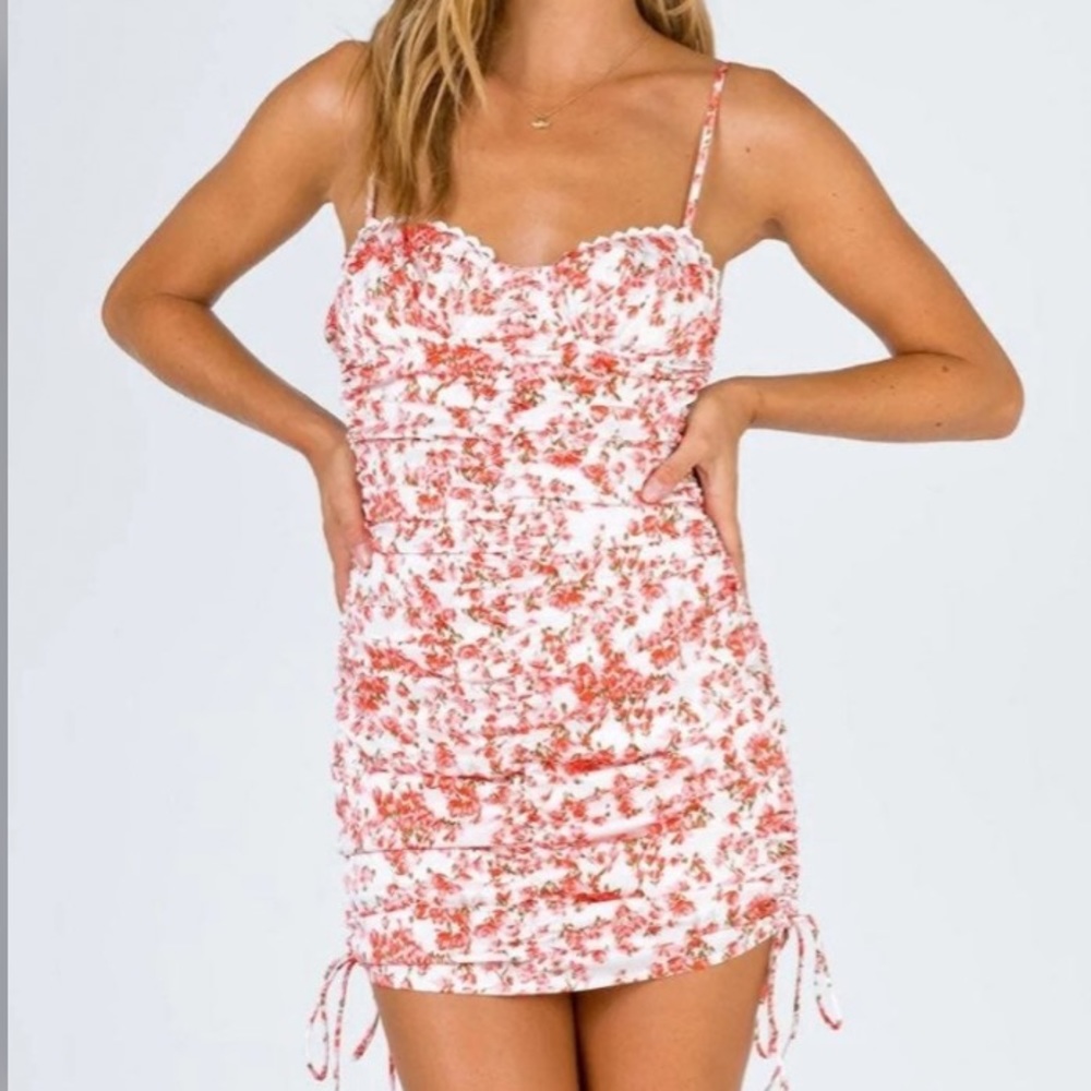 Princess Polly Floral Ruched Mini Dress